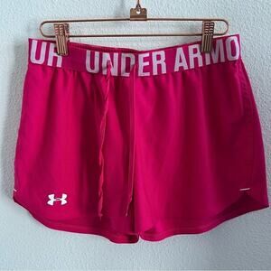 Under Armour Hot Pink Loose Heatgear Active Shorts Small